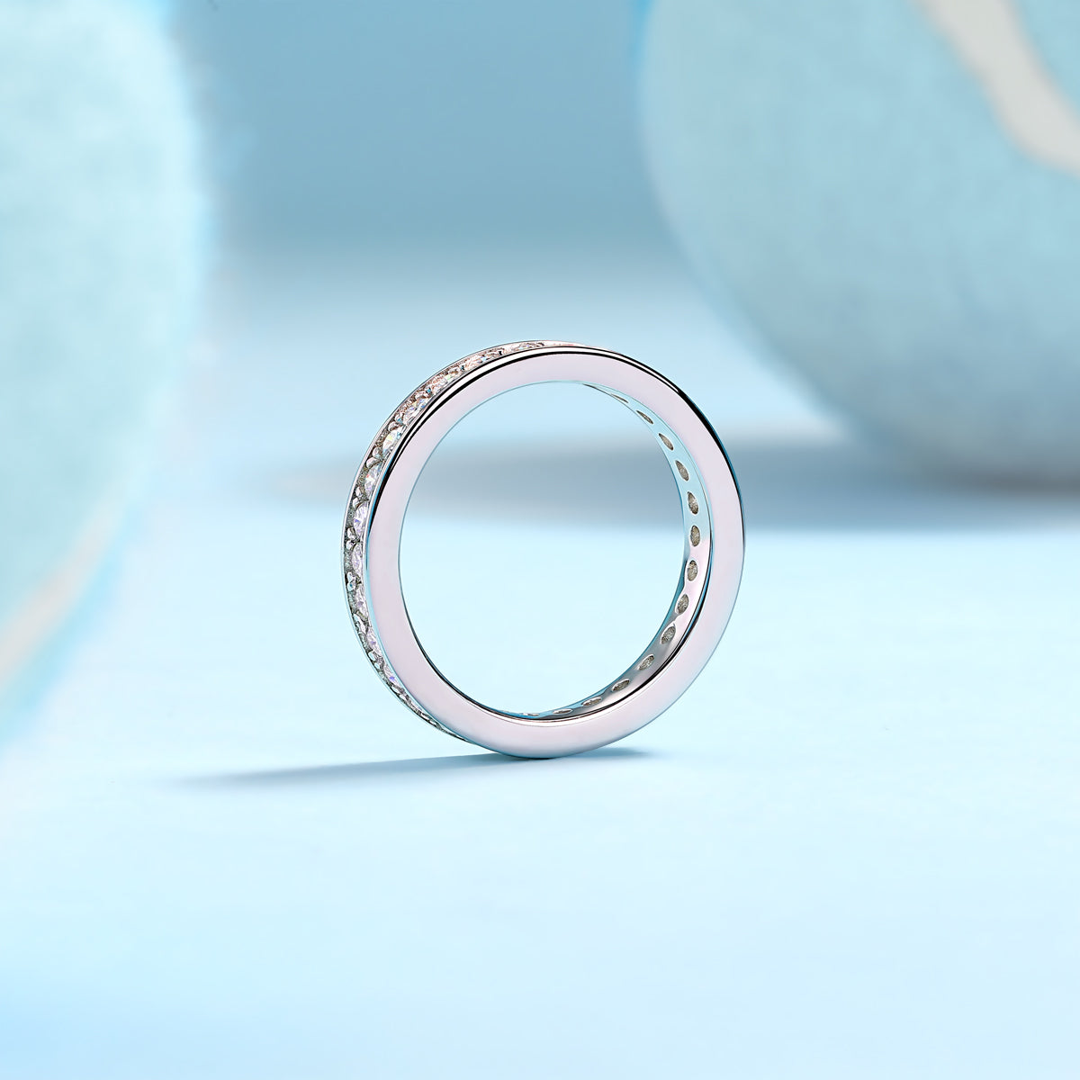 Luxury Moissanite Trajectory Ring – S925 Silver