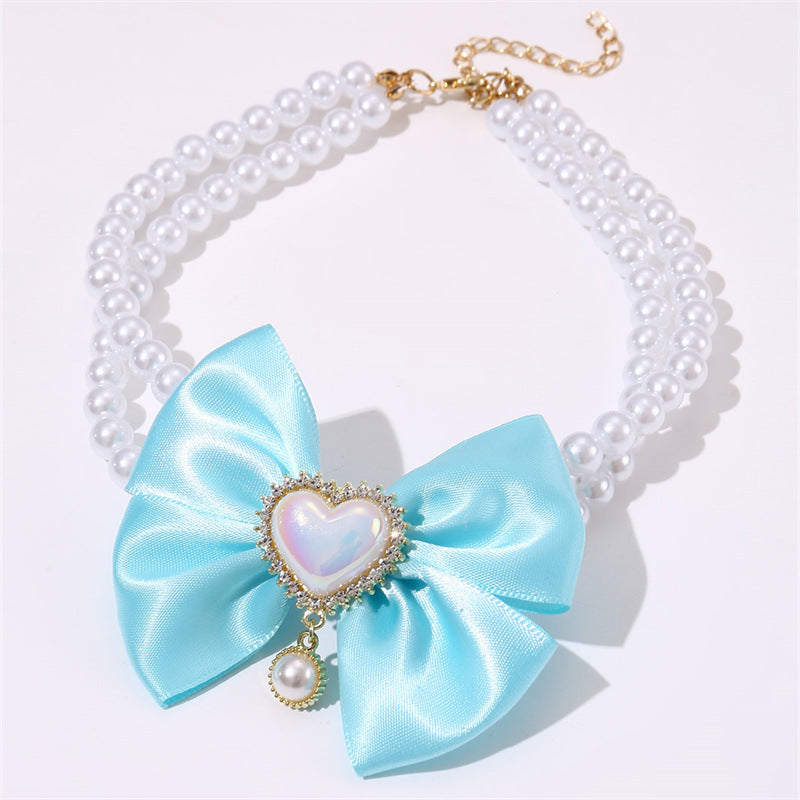 Princess Style Heart-Shape Pet Necklace – Cute Jewelry for Dogs & Cats