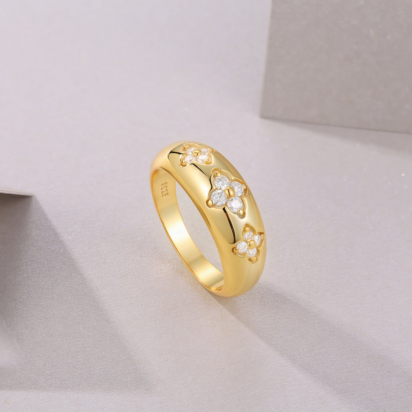 Moissanite Ring (gold plated)
