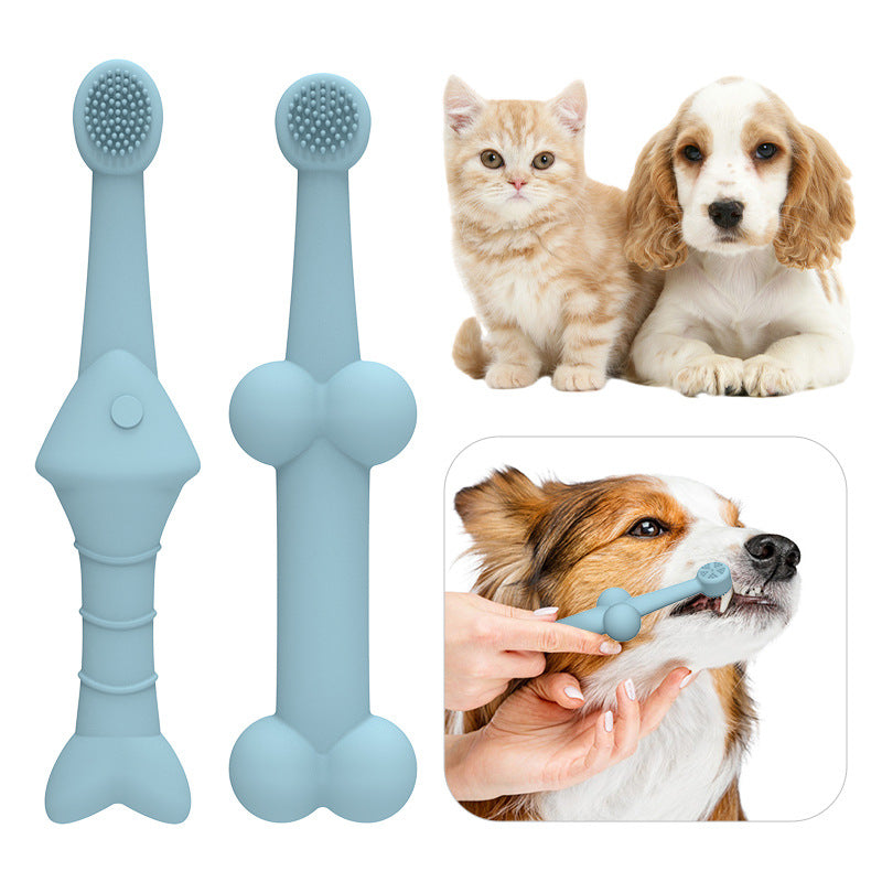 Pet Silicone Finger Toothbrush – Oral Cleaning Toothbrush for Cats & Dogs