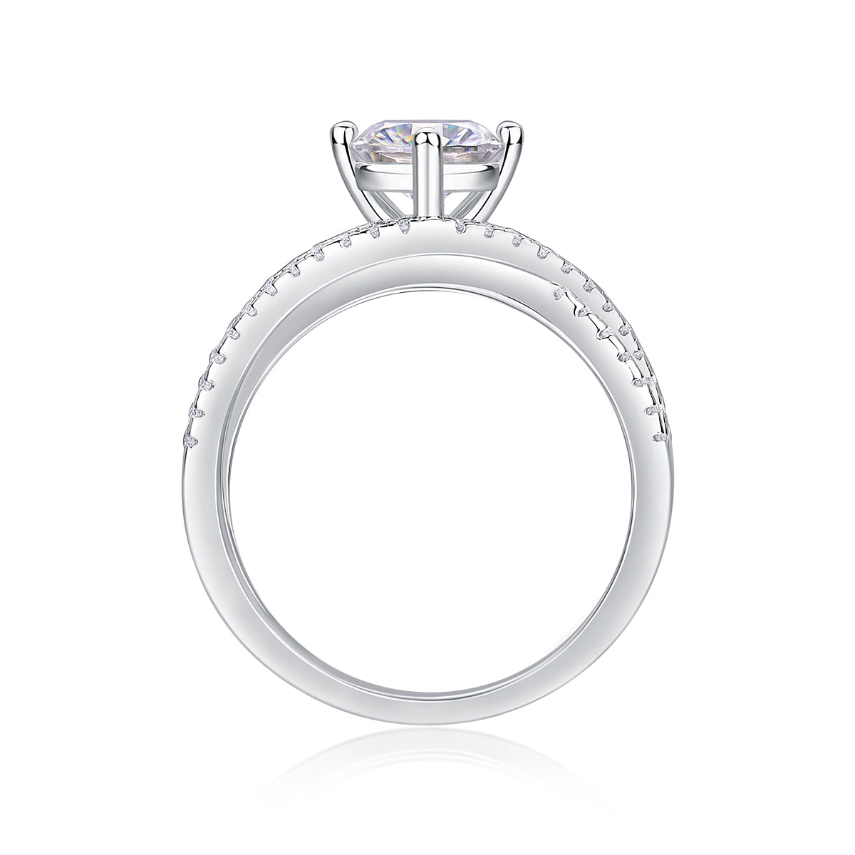 Luxury 1CT Moissanite Ring – S925 Silver