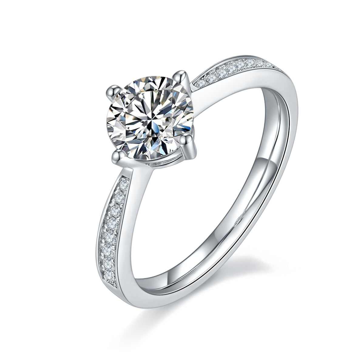 Luxury 1CT Moonlight Moissanite Ring – S925 Silver