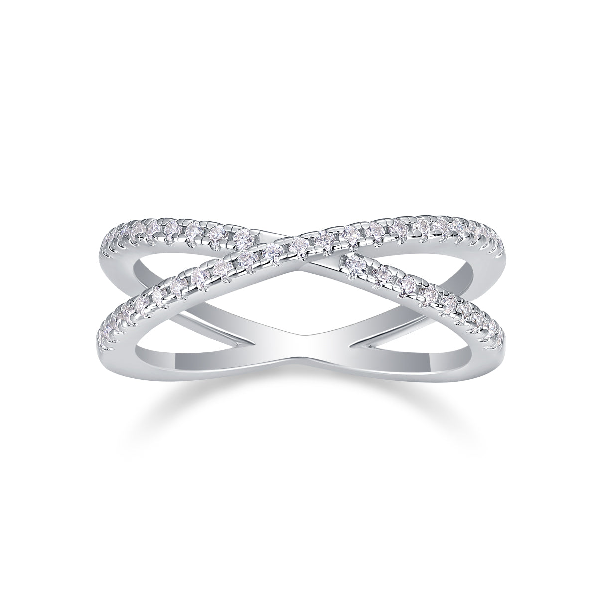 Love Interwoven – Moissanite Wedding Ring (S925 Silver, Gold & Rose Gold Plated)