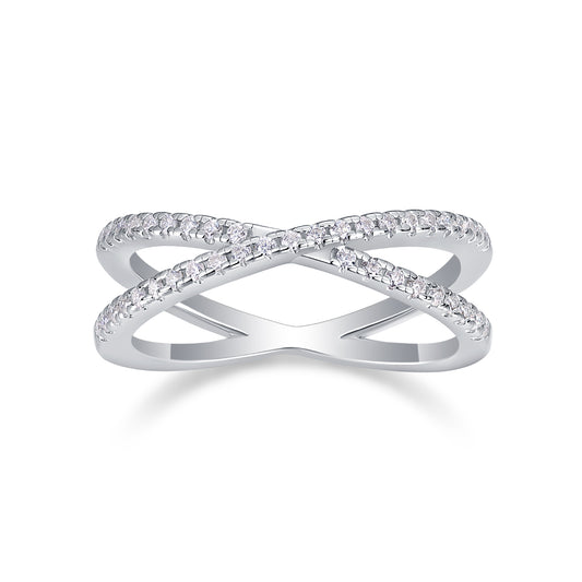 Love Interwoven – Moissanite Wedding Ring (S925 Silver, Gold & Rose Gold Plated)