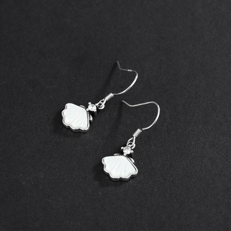 S925 Sterling Silver Shell Ear Clip Earrings for Women