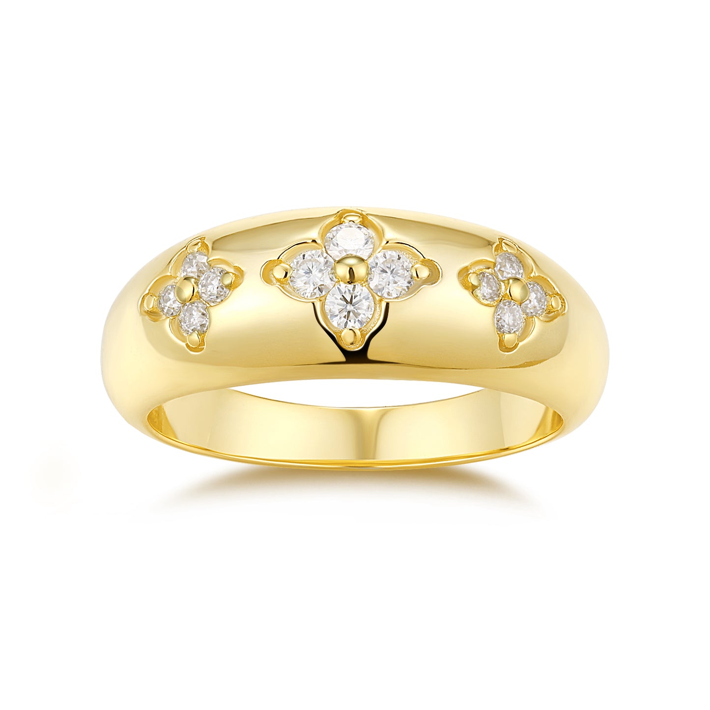 Moissanite Ring (gold plated)