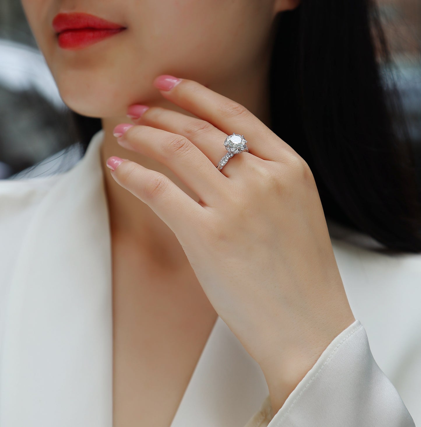 Luxury 2CT Moissanite Ring – S925 Silver