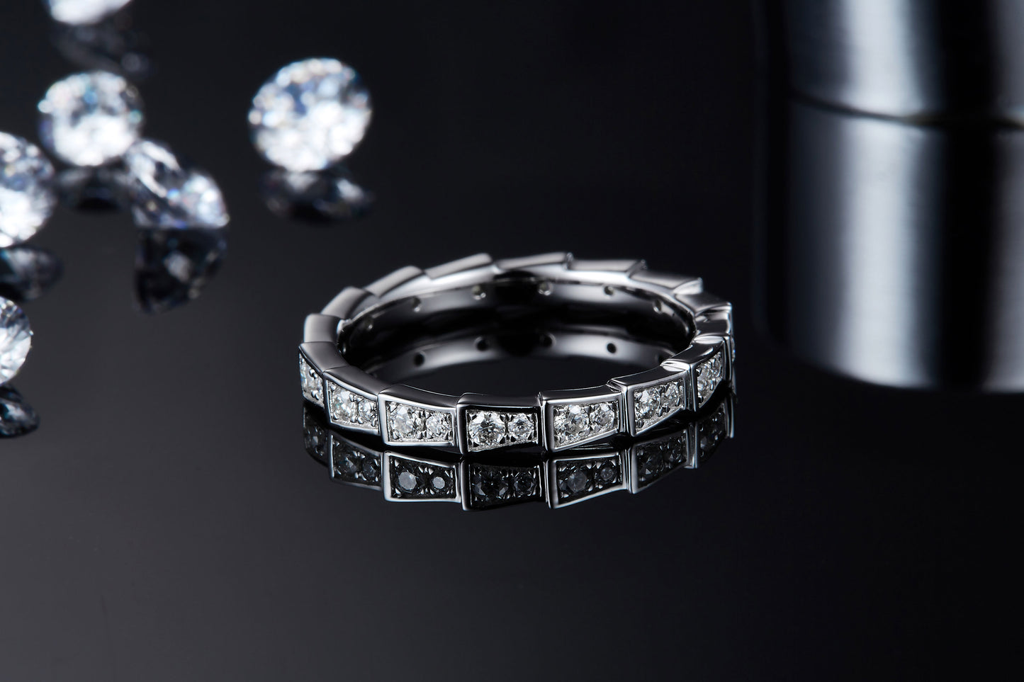 Luxury Snake Moissanite Ring – S925 Silver