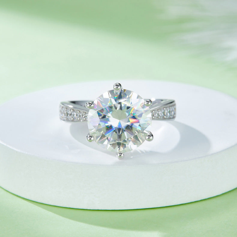 Luxury 5CT Moissanite Ring – S925 Silver