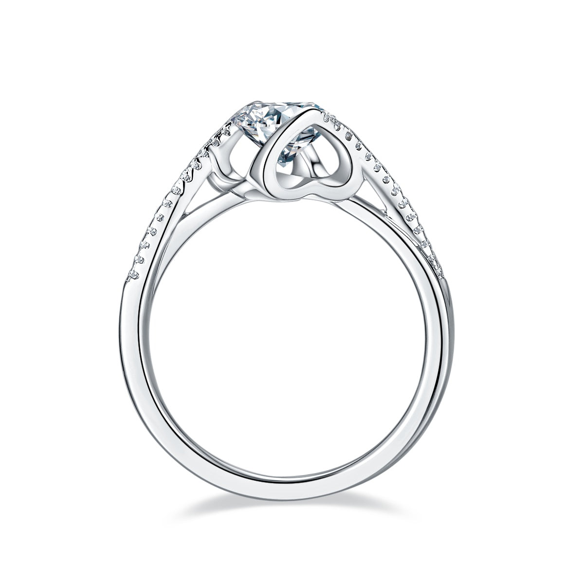 Luxury 1CT Moissanite Wedding Ring – S925 Silver