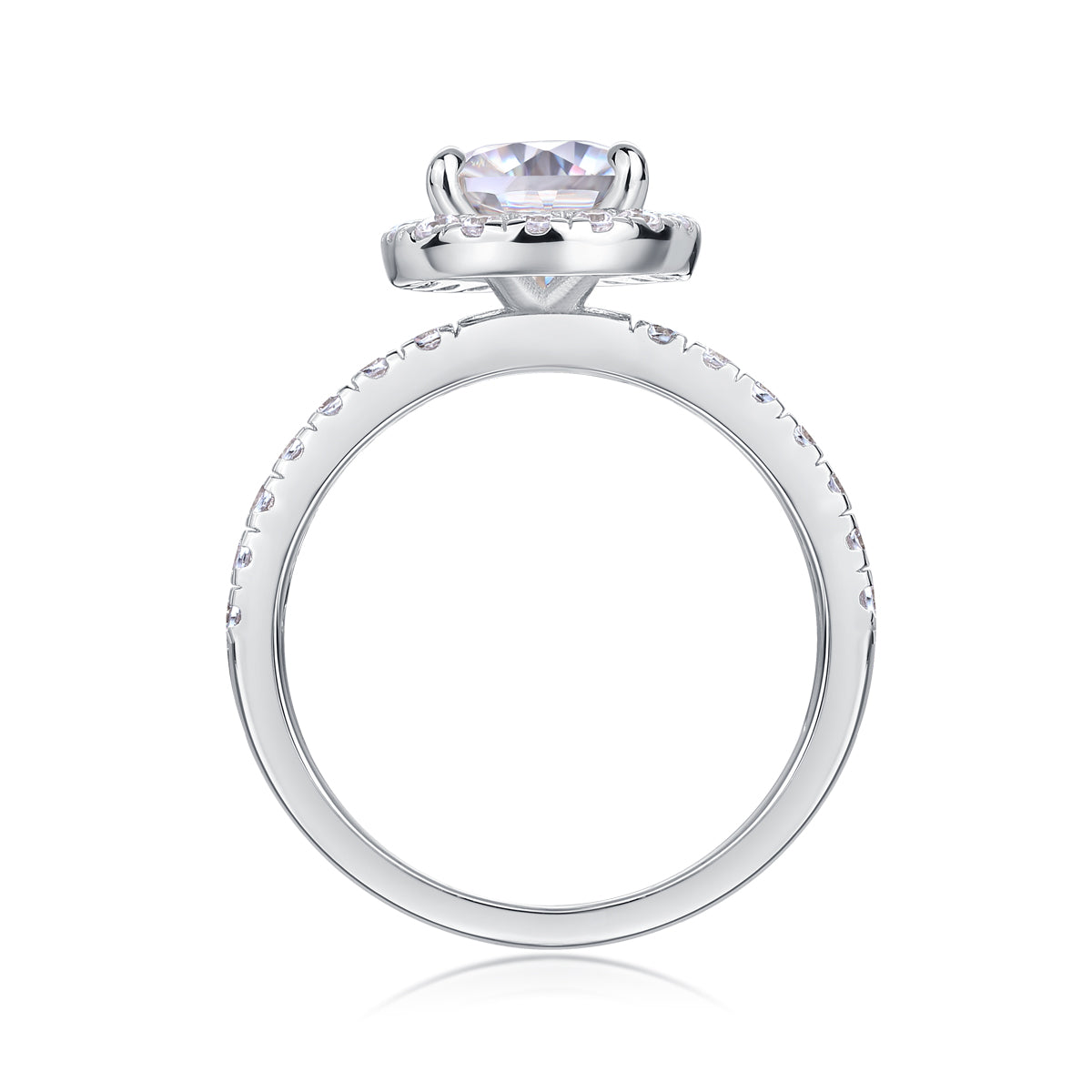 Luxury Electric Moissanite Ring – S925 Silver