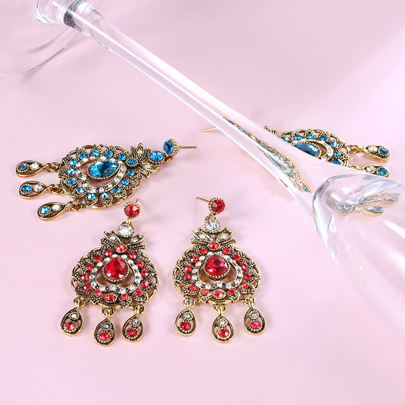 Vintage Indian Necklace & Earrings Jewelry Set