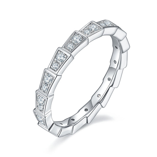 Luxury Snake Moissanite Ring – S925 Silver