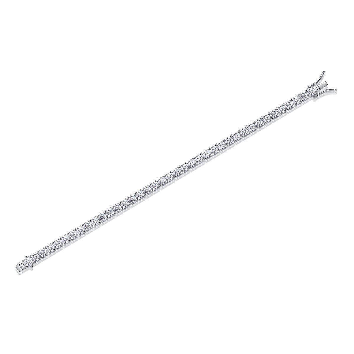 Moissanite Bracelet – S925 Silver, Platinum Plated