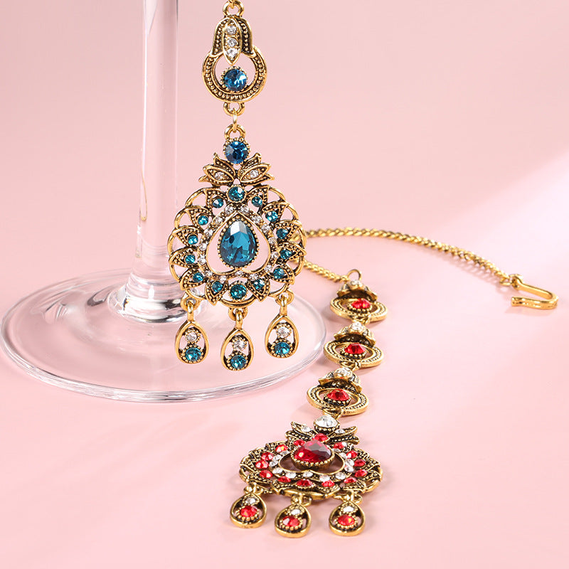 Vintage Indian Necklace & Earrings Jewelry Set