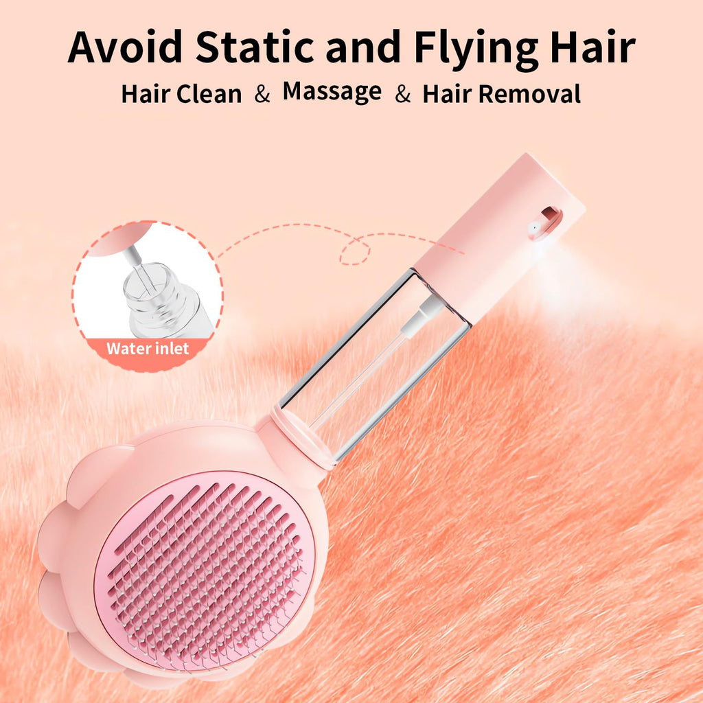 Cat Brushes For Indoor Cats With Release Button Cat Brush For Shedding Massage Grooming Self Cleaning Slicker Brush For Dogs Cats Pet Brush Comb For Long Short Hair Cats Remove Loose Fur